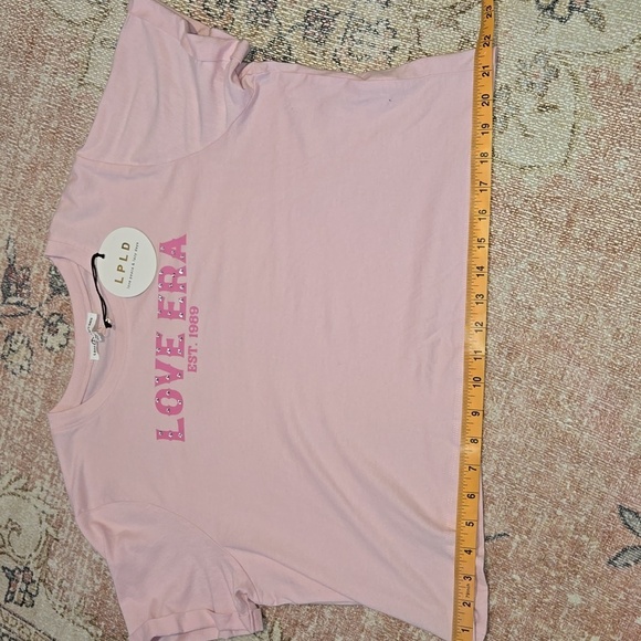 Love Peace & Lazy Days Love Era 1989 Rhinestone Oversized Crop Tee Size M - Picture 8 of 9